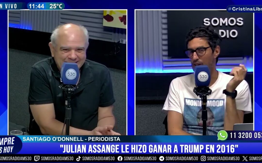 Santiago O´Donnell sobre Assange: «Mi gran orgullo es que nadie lo entrevistó más veces ni más horas que yo en todo el mundo»