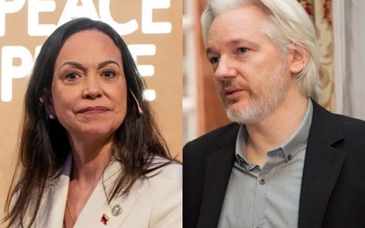 Assange denunció a la Fundación Nobel por el premio entregado a María Corina Machado